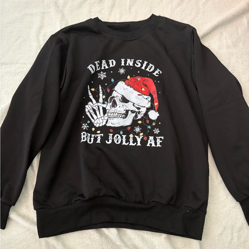 Black Skull Christmas Sweater
